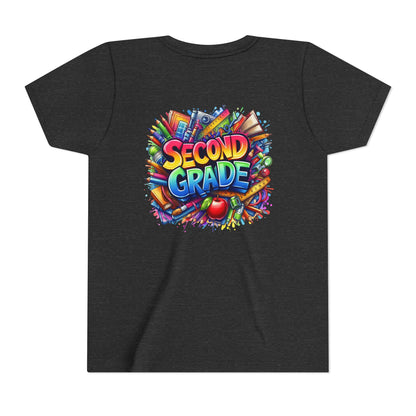 Second Grade Youth Tee — Colorful Back-to-School Kids T-Shirt