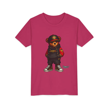 Kids Teddy Bear Streetwear Tee — 'Strength' Graphic Youth T-Shirt
