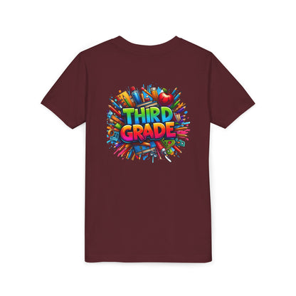Third Grade Kids' T-Shirt – Colorful School Supplies Back-to-School Tee