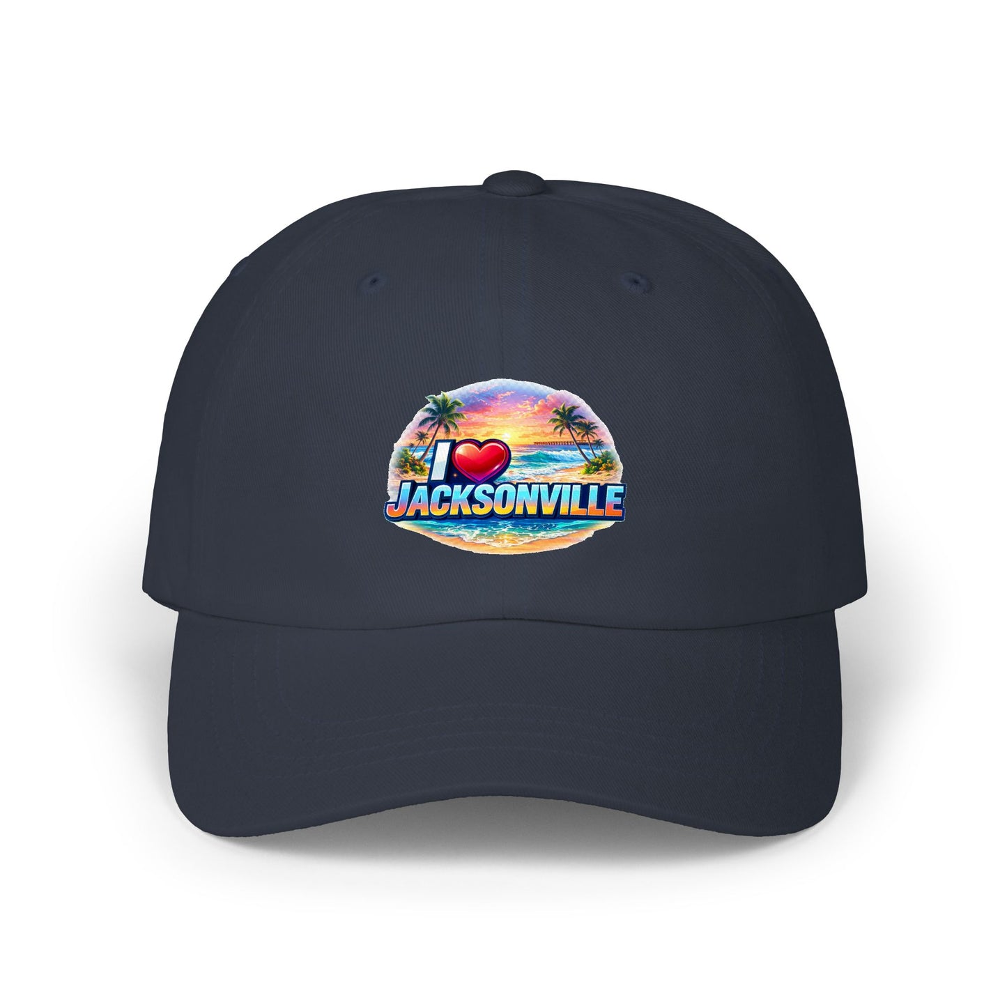 Jacksonville Sunset Dad Cap — I  Jacksonville Embroidered Baseball Hat