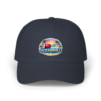 Jacksonville Sunset Dad Cap — I  Jacksonville Embroidered Baseball Hat