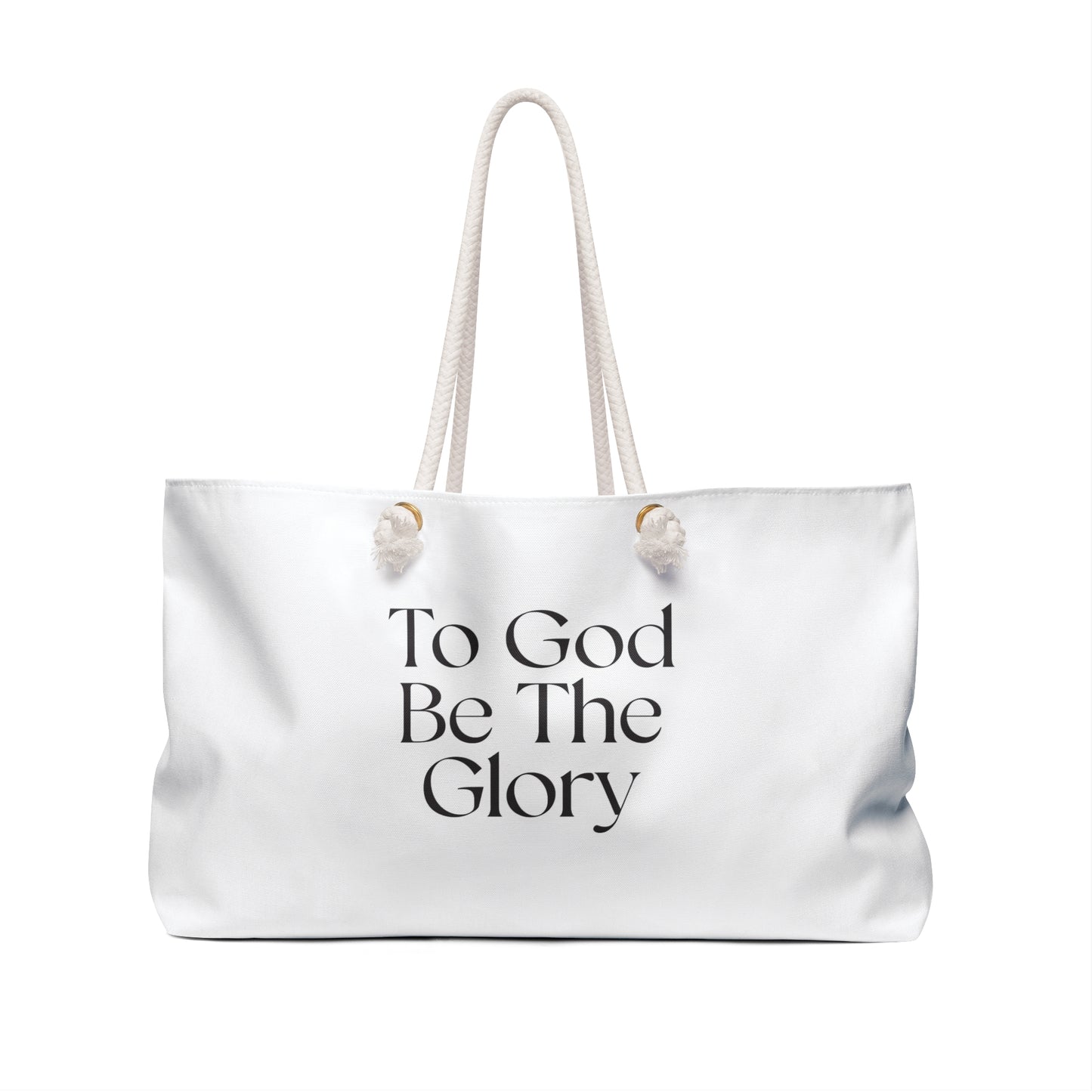 Weekender Bag – “To God Be The Glory” Inspirational Travel Tote