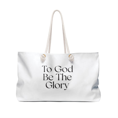 Weekender Bag – “To God Be The Glory” Inspirational Travel Tote