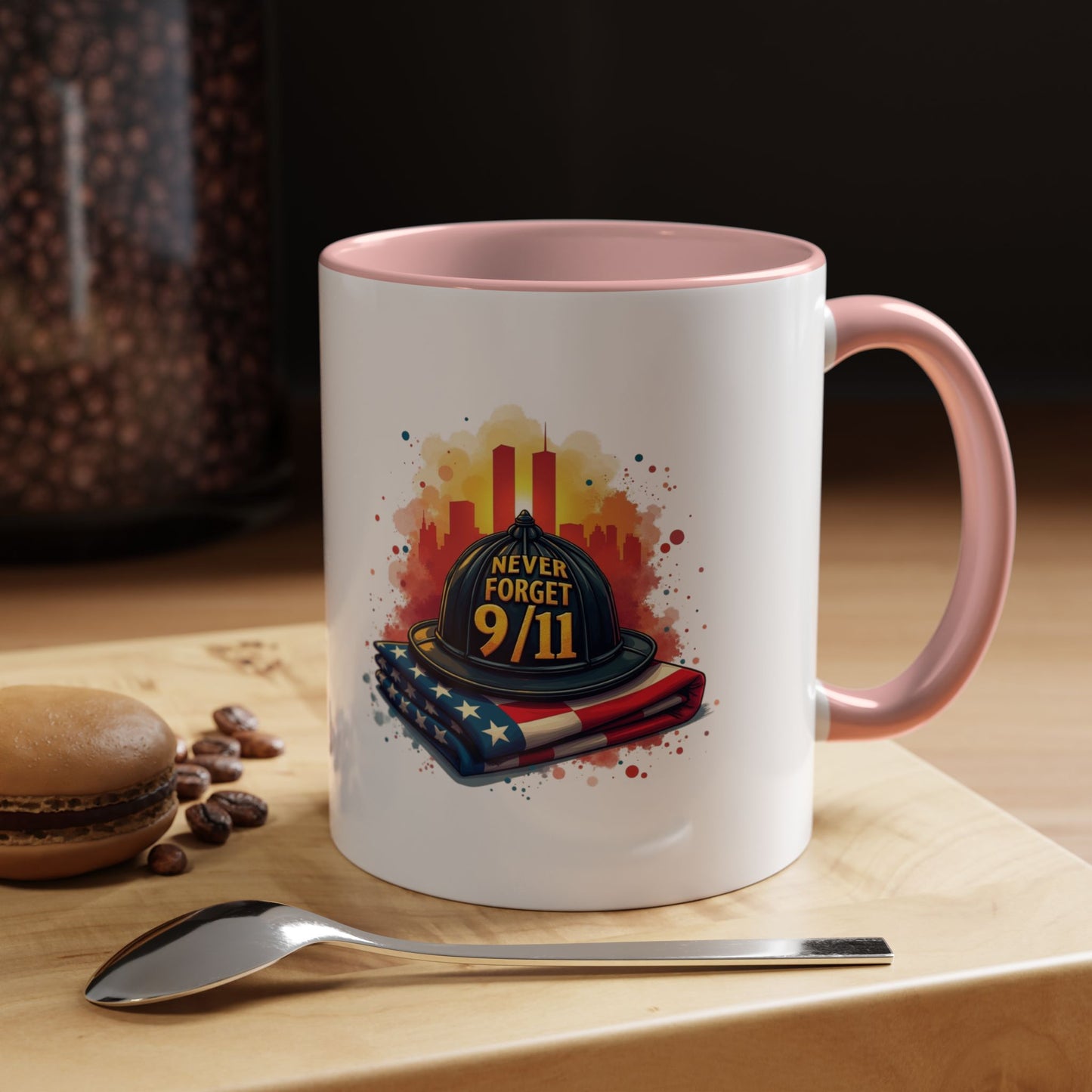 Never Forget 9/11 Memorial Accent Coffee Mug