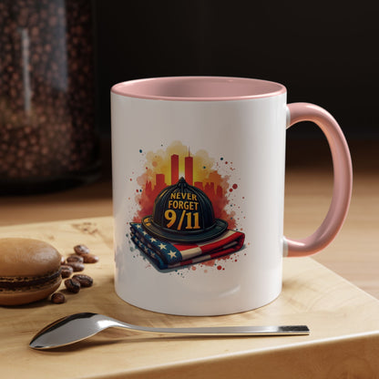 Never Forget 9/11 Memorial Accent Coffee Mug