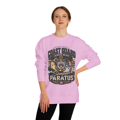 Coast Guard Semper Paratus Sweatshirt — USCG Always Ready Veteran Crewneck