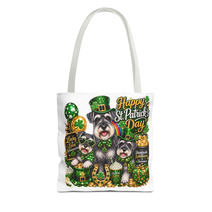 St. Patrick's Day Schnauzer Tote Bag – Happy St. Patrick’s Day Dogs Design