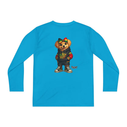 Youth Long Sleeve Tee — Rasta Bear 'Black History' Graphic