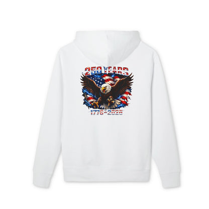 Patriotic Eagle Hoodie — '250 Years 1776–2026' American Flag Design