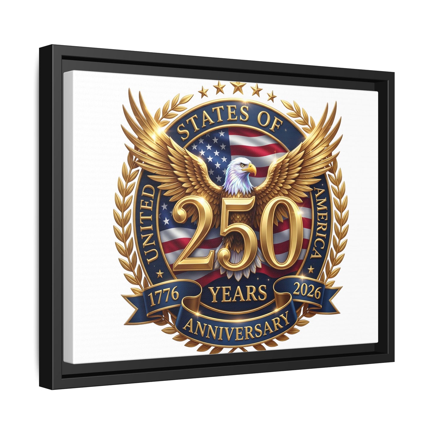250th United States Anniversary Framed Canvas Print