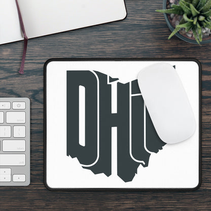 Ohio State Outline Gaming Mouse Pad — Stylized OHIO Graphic Mousepad for Gamers & Office Desks
