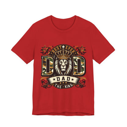 Dad The King Lion Crown T-Shirt — Best Ever Dad Camo Design