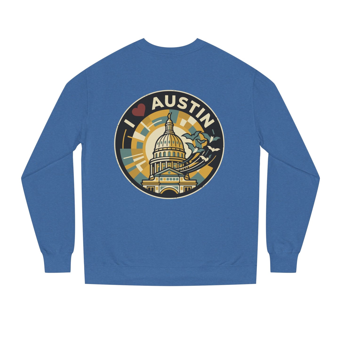 I  Austin Crewneck Sweatshirt — Austin Capitol Retro Graphic