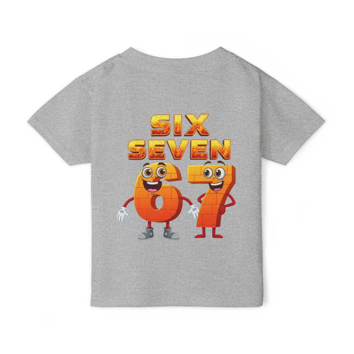 Six Seven 67 Toddler T-Shirt — Cute Number Cartoon Tee for Kids