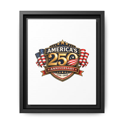 America's 250th Anniversary Framed Matte Canvas - 1776–2026 Patriotic Wall Art