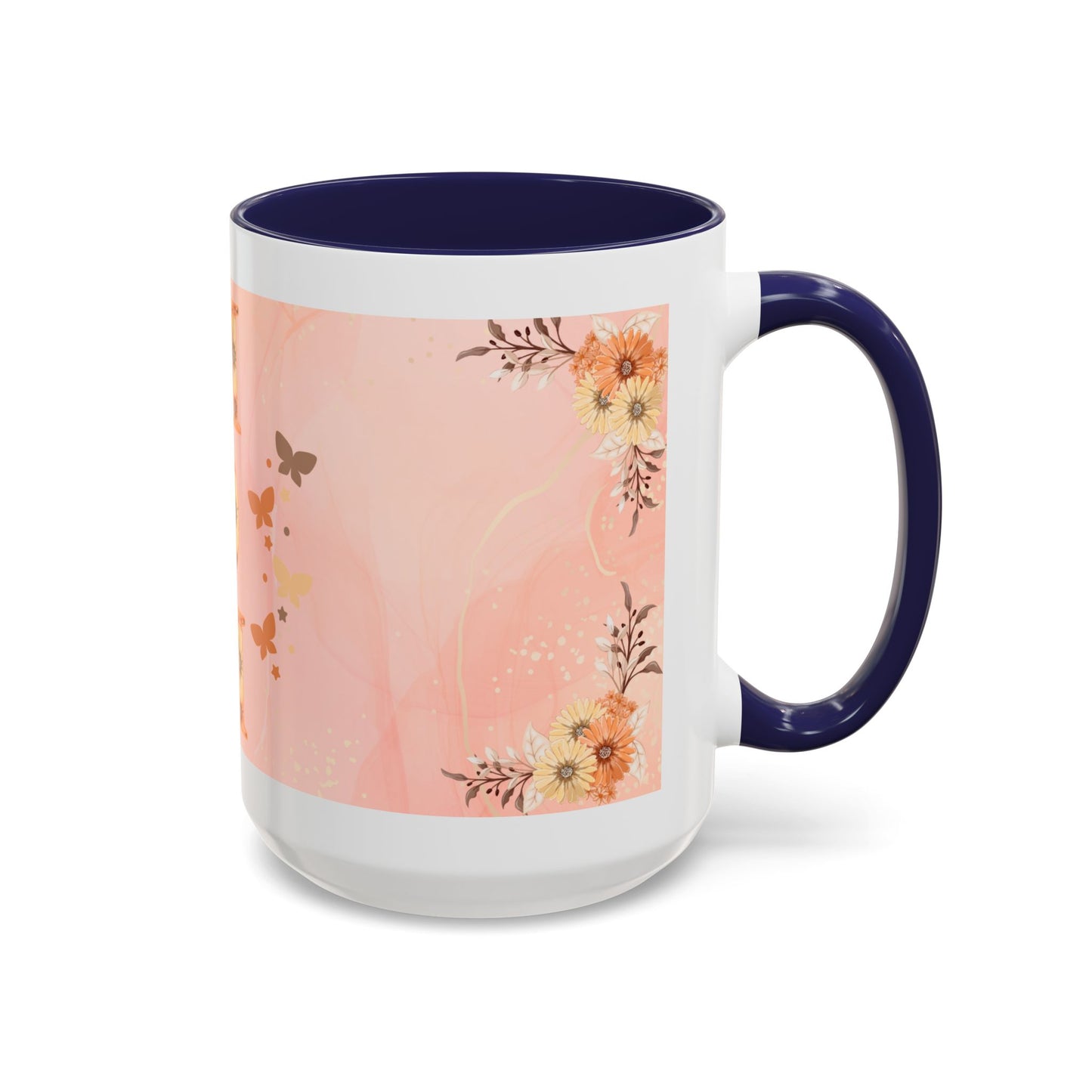 Mom Floral Accent Coffee Mug – Pink Butterfly Mother's Day Gift (11/15oz)