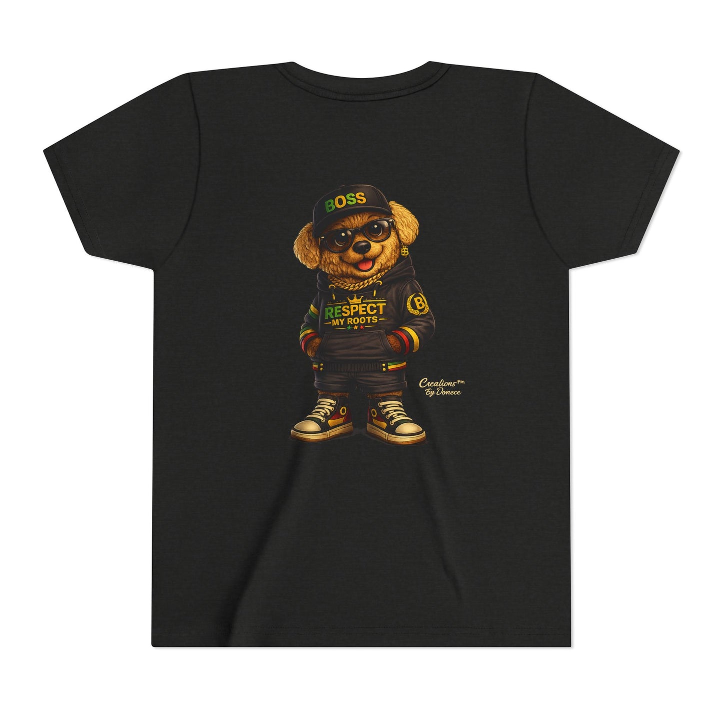 Kids Graphic Tee - 'Respect the Hustle' Teddy Bear Streetwear