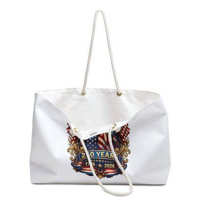 America 250th Anniversary Weekender Bag — Patriotic Bald Eagle Flag Travel Tote (1776–2026)
