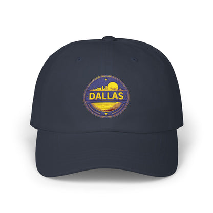 Dallas Crest Dad Cap — Embroidered Vintage City Patch Hat