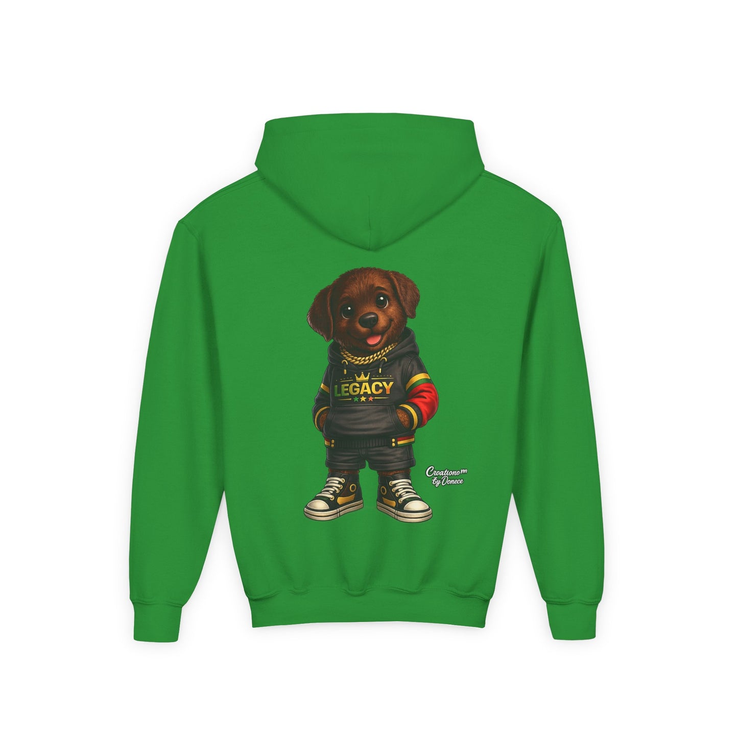 Youth Hoodie — 'Legacy' Streetwear Puppy Graphic Sweatshirt