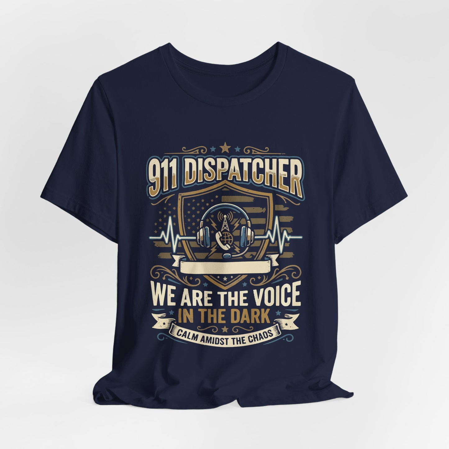 911 Dispatcher T‑Shirt — "We Are the Voice in the Dark" Emergency Responder Tee