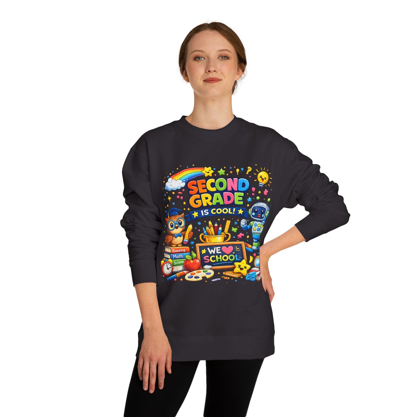 Second Grade Is Cool Sweatshirt – Cute School Kids Crewneck