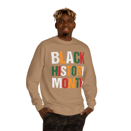 Black History Month Sweatshirt — Bold Retro Block Letter Crewneck