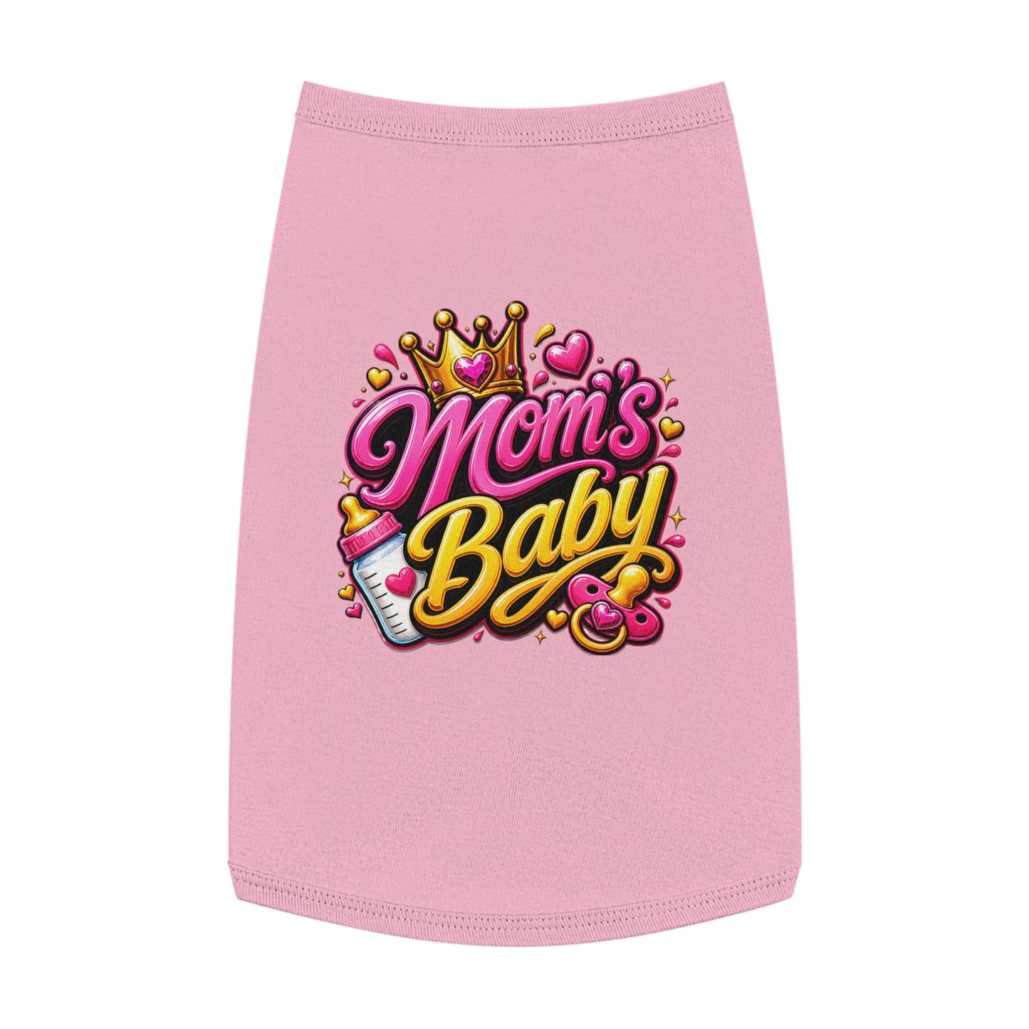Pet Tank Top — “Mom's Baby” Cute Princess Graphic Dog Tee