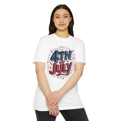 4th of July Graphic T-Shirt — Patriotic Fireworks Tee