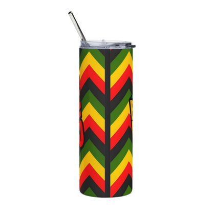 20oz Stainless Tumbler — Reggae Rasta 'Break Every Chain' Insulated Travel Cup