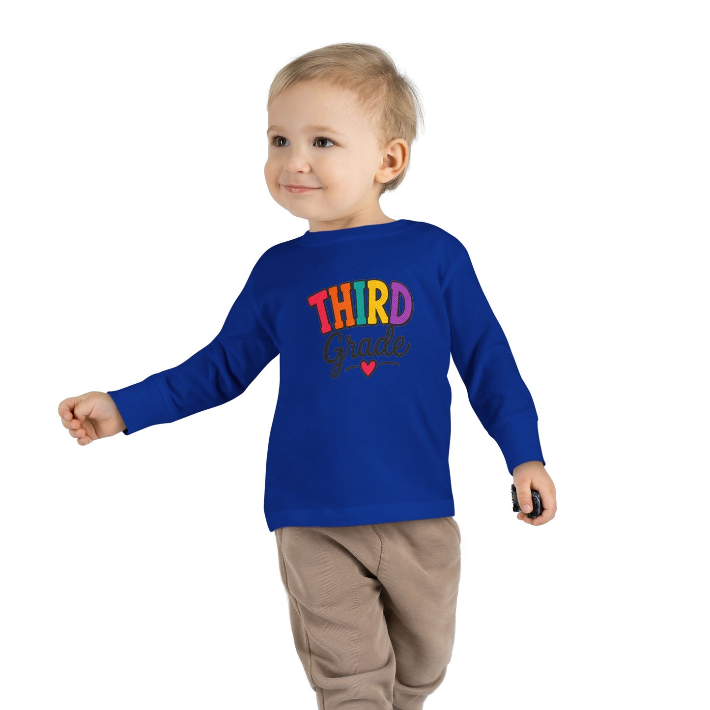 Third Grade Toddler Long Sleeve Tee — Cute Back-to-School Shirt