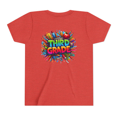 Third Grade Kids' T-Shirt – Colorful School Supplies Back-to-School Tee