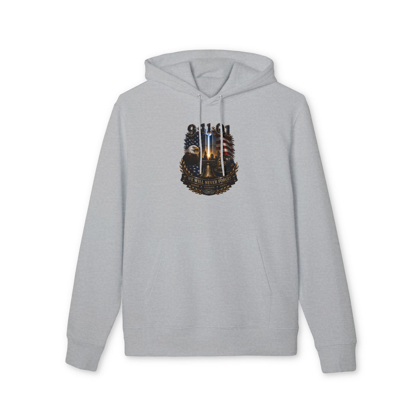 9/11 Memorial Hoodie — We Will Never Forget Tribute Pullover