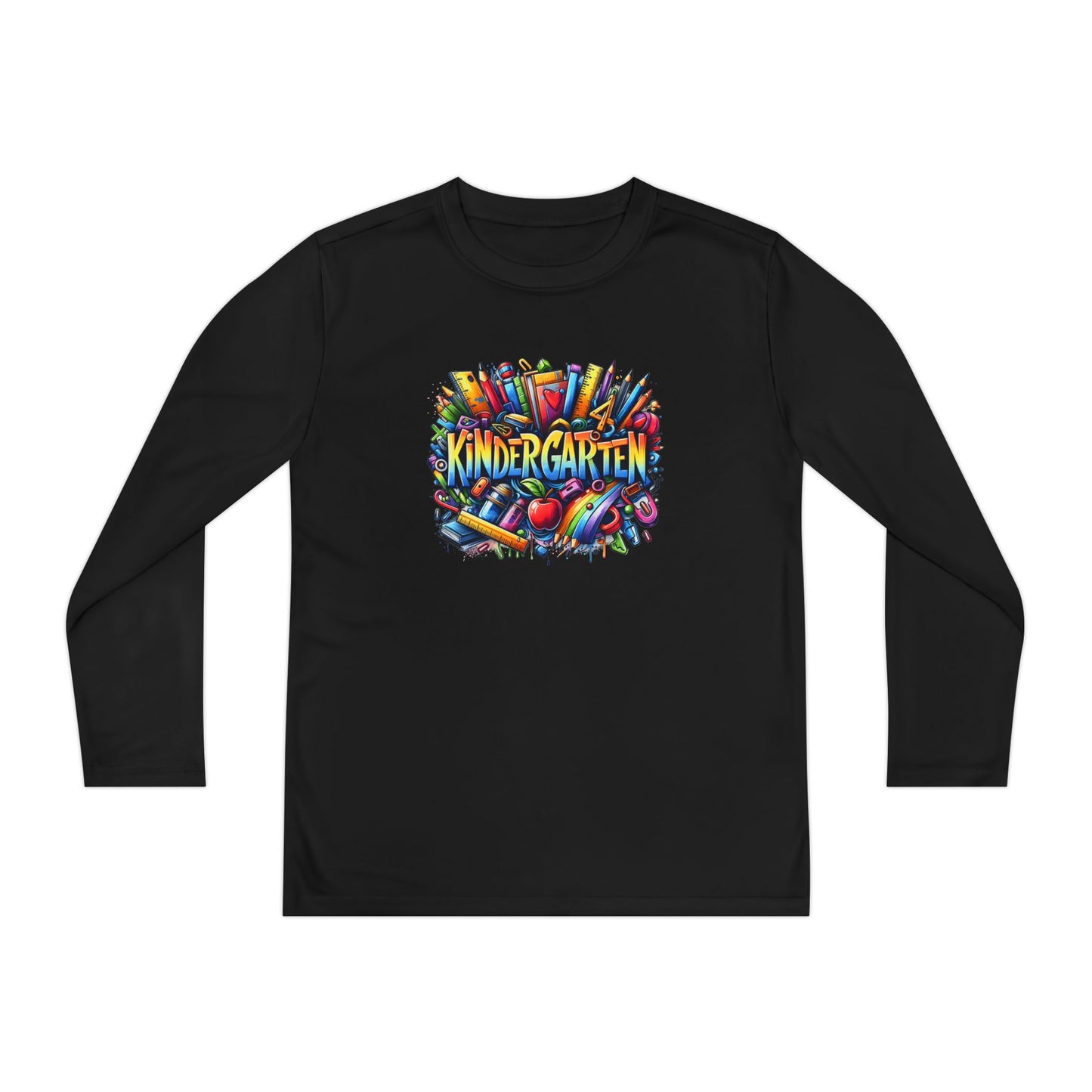 Kindergarten Crayons Youth Long Sleeve Tee