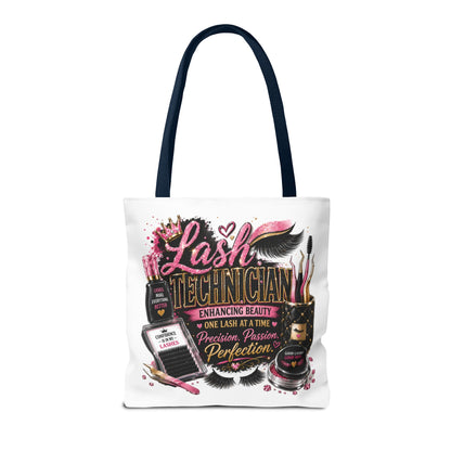 Lash Technician Tote Bag — Glam Beauty Artist Gift, ‘Lash Technician: Enhancing Beauty’ Design