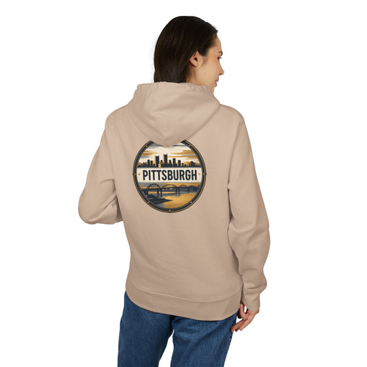 Pittsburgh Skyline Hoodie — Retro River City Logo