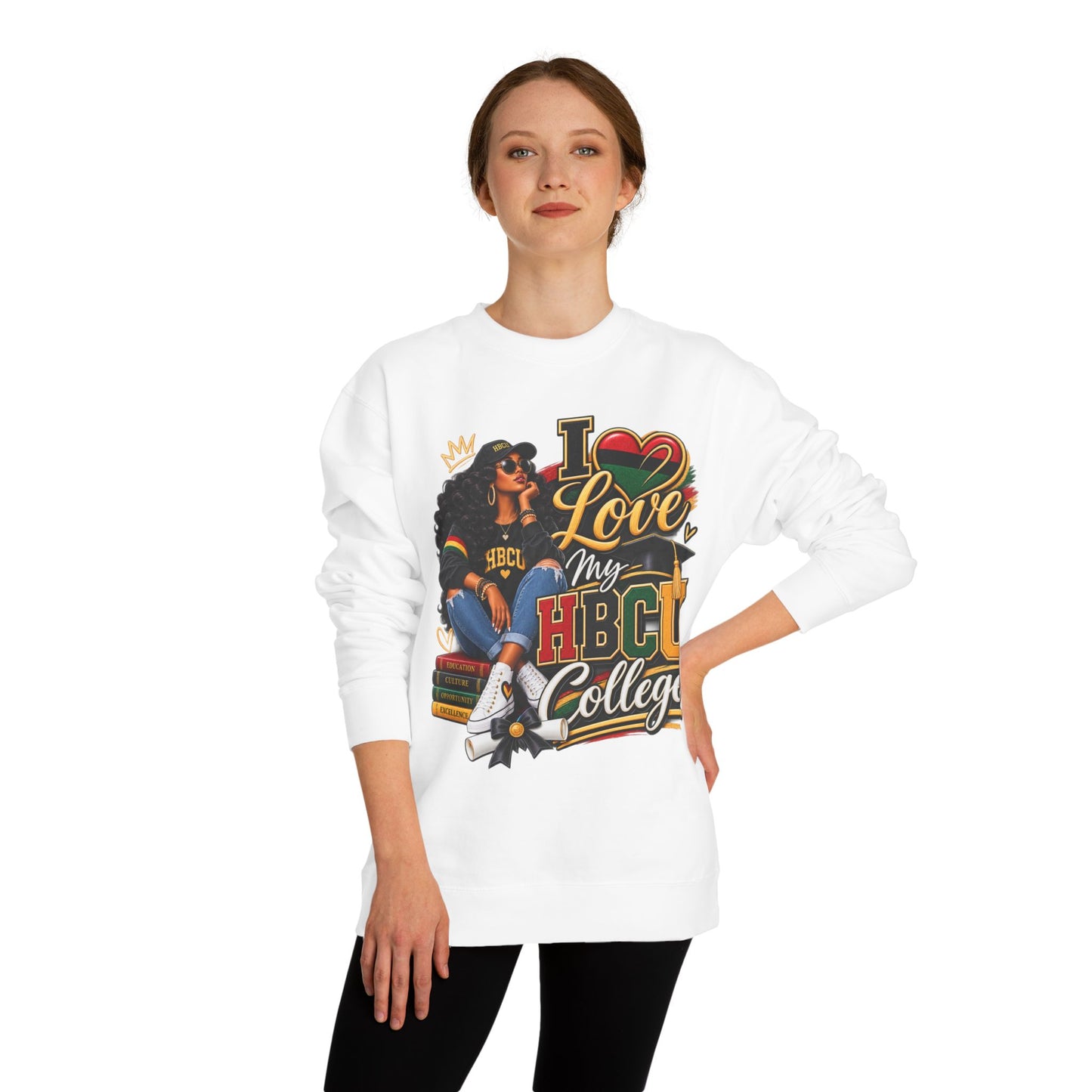 I Love My HBCU College Crewneck Sweatshirt