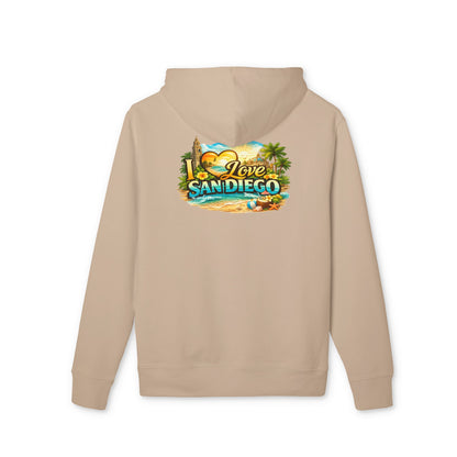 San Diego Beach Hoodie – 'Love San Diego' Vintage Coastal Sweatshirt
