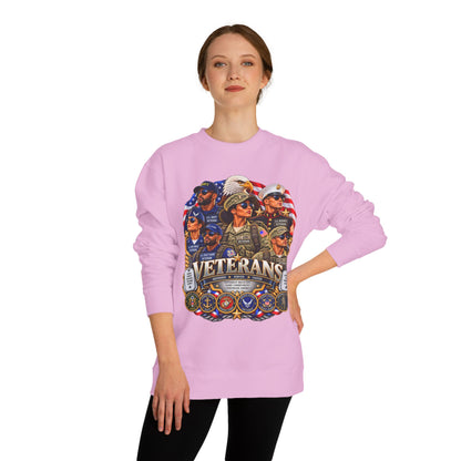 Veterans Tribute Sweatshirt — Patriotic Military Veteran Crewneck