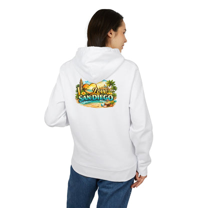 San Diego Beach Hoodie – 'Love San Diego' Vintage Coastal Sweatshirt