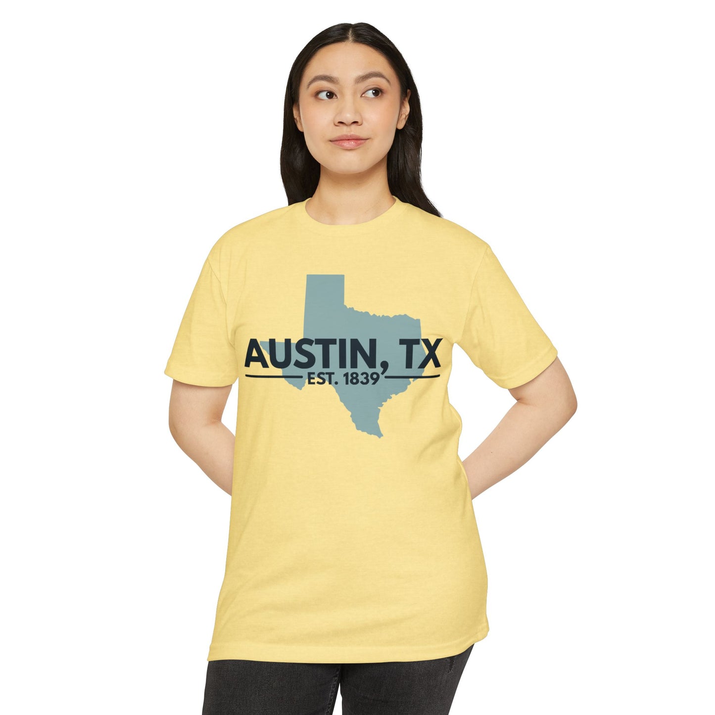 Austin, TX State Outline T-Shirt — Est. 1839 City Pride Tee