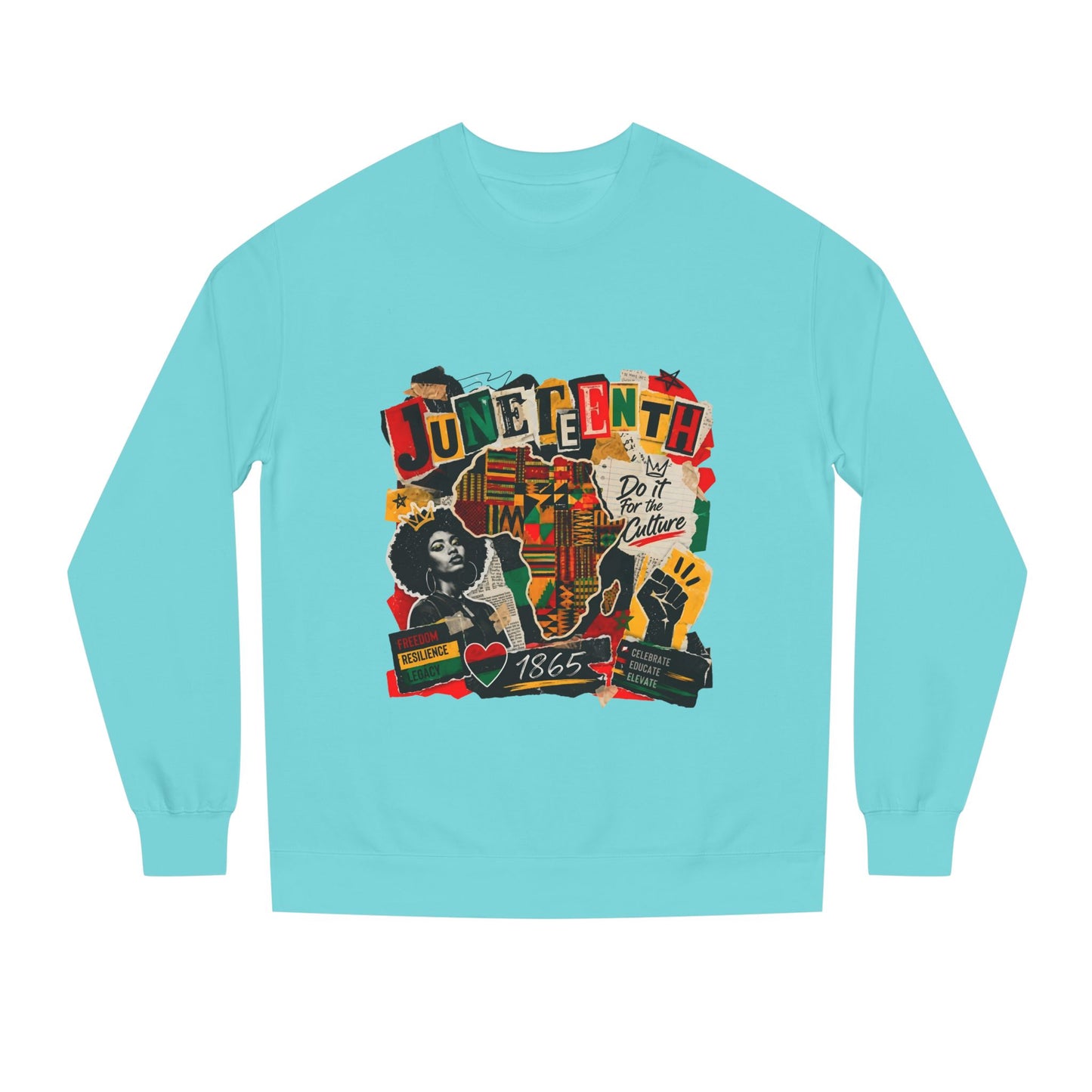 Juneteenth Celebration Sweatshirt — African Heritage '1865' Graphic Crewneck
