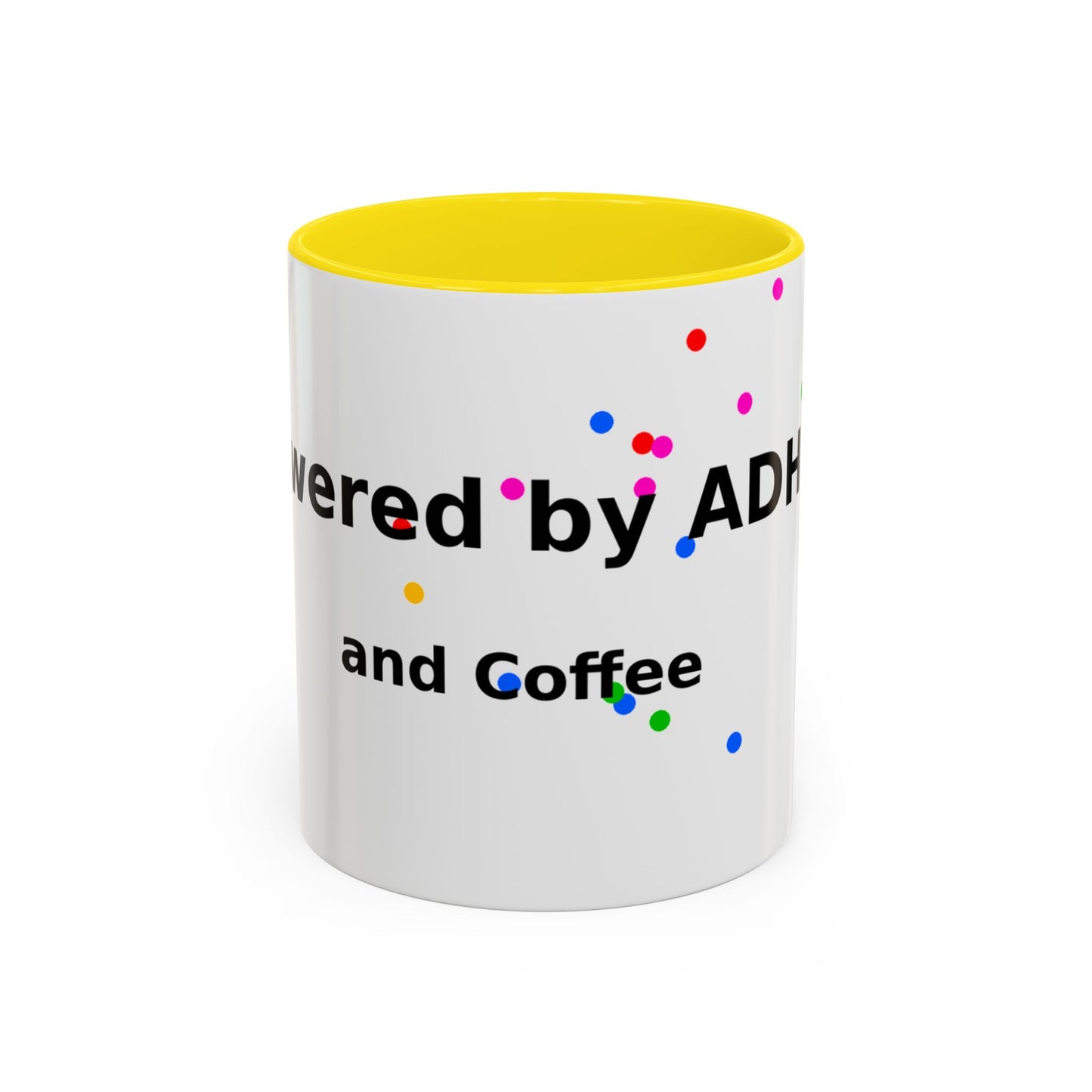 ADHD and Coffee Accent Mug — Funny Neurodivergent Travel Coffee Cup