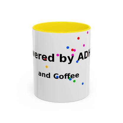 ADHD and Coffee Accent Mug — Funny Neurodivergent Travel Coffee Cup