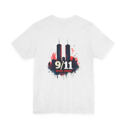 9/11 Never Forget T-Shirt — World Trade Center Memorial Tee