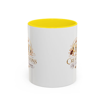 Accent Coffee Mug — Creations By Donece Logo Ceramic Mug (11/15 oz)