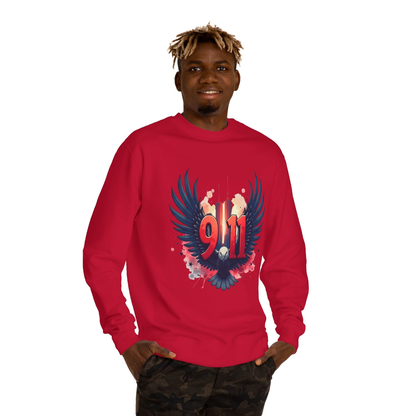 9/11 Memorial Sweatshirt – Eagle Wings Tribute Crewneck