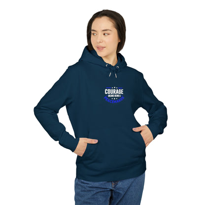 Courage Means Being a Backbreaker Hoodie — Motivational Graphic Pullover