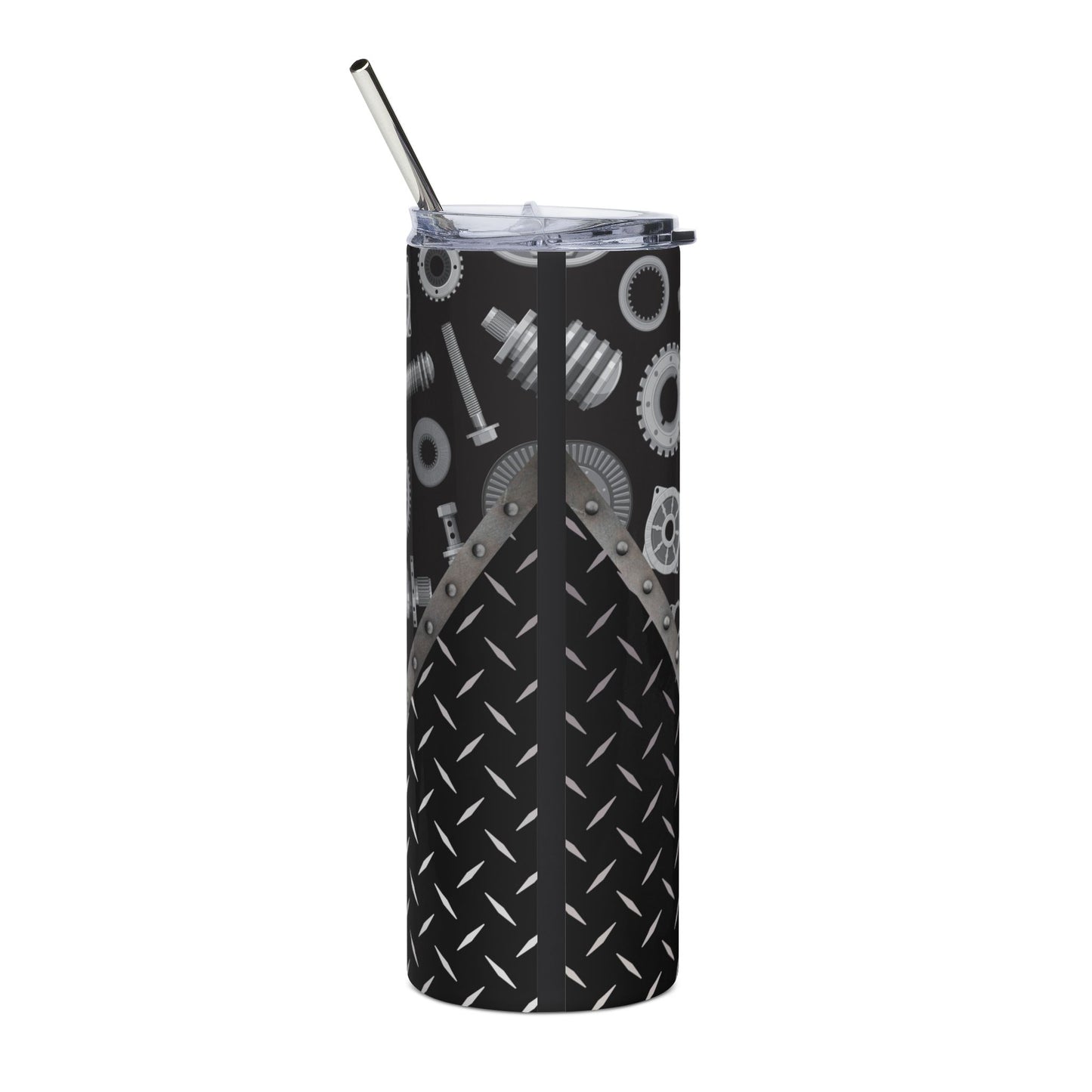 Dad Word Cloud 20oz Stainless Steel Tumbler — Mechanic Gear Design