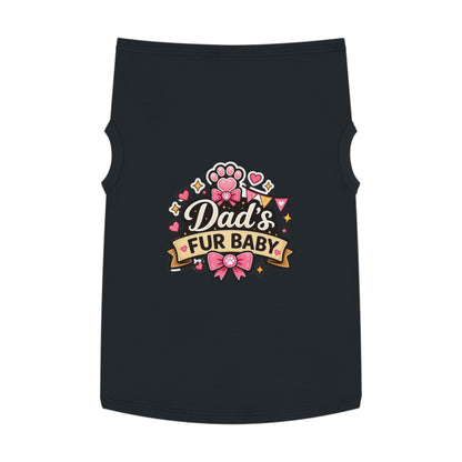 Dad's Fur Baby Pet Tank Top — Cute Paw Print Dog Shirt for Father's Day